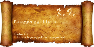 Kisgyörgy Ilona névjegykártya